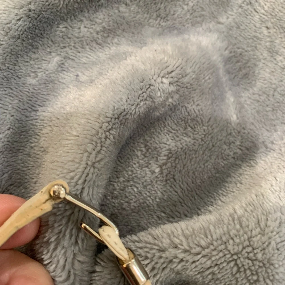 Yves Saint Laurent ivory leather
